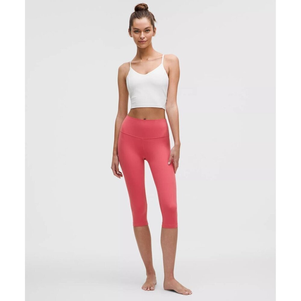 Lululemon Align High Rise Crop 17" Peach Cropped High-Waisted Leggings Size 6‎